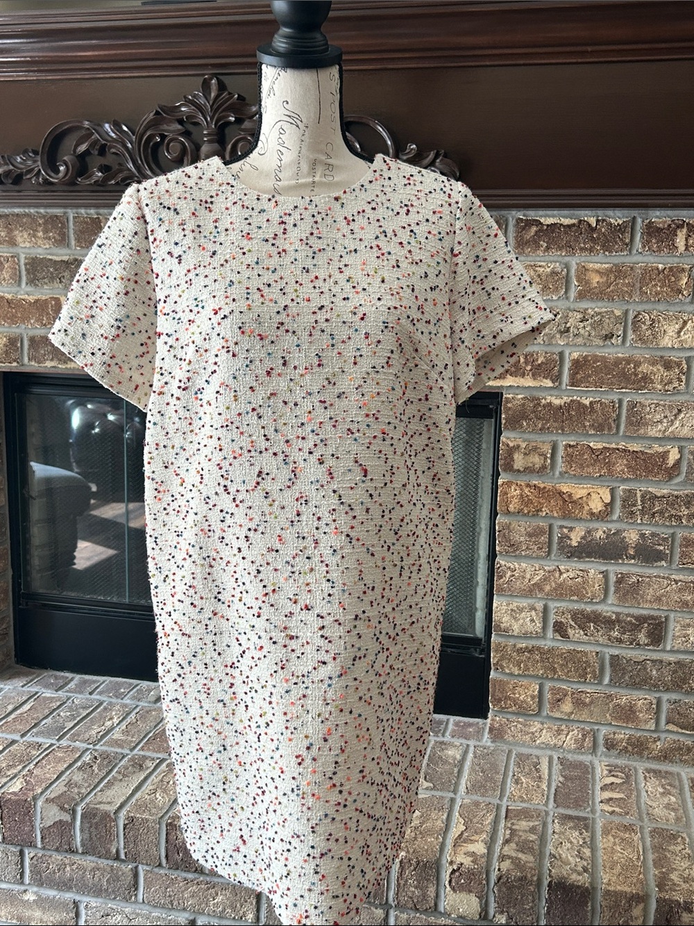 Women’s Express Cream Speckled Shift Dress LARGE